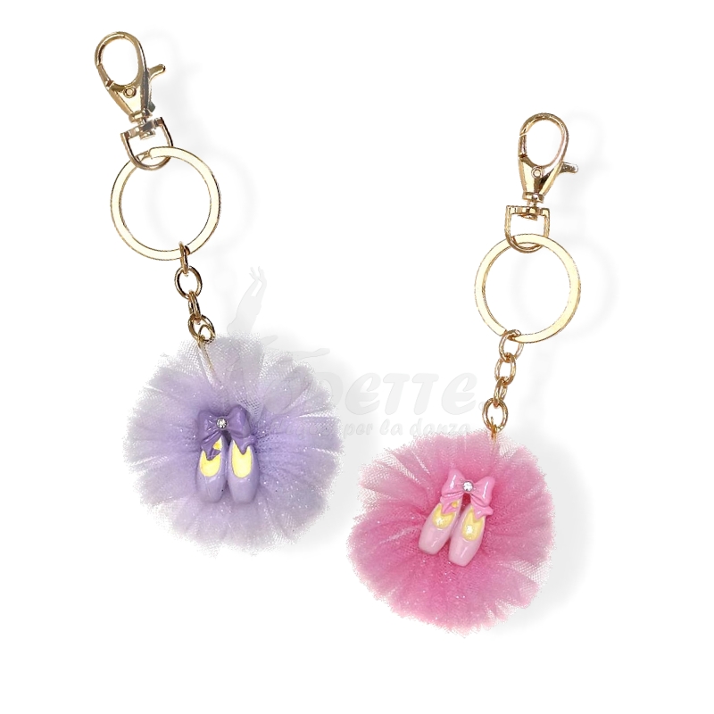 Ballet shoes and tulle keyring