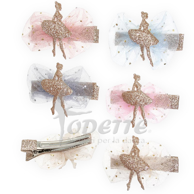 Hair Pin with glitter ballerina