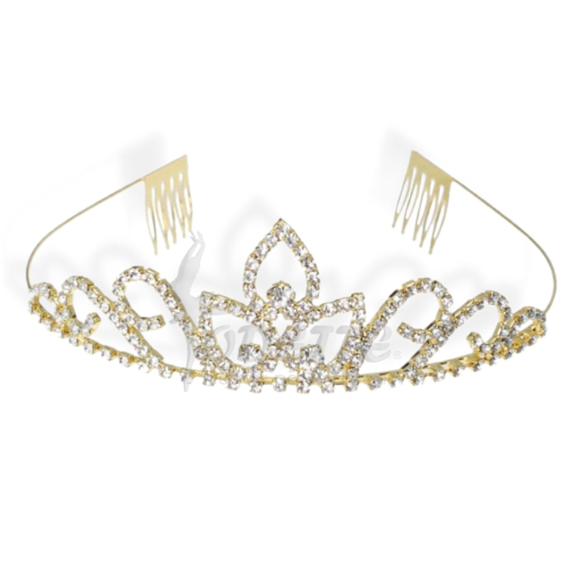Gold rhinestone tiara
