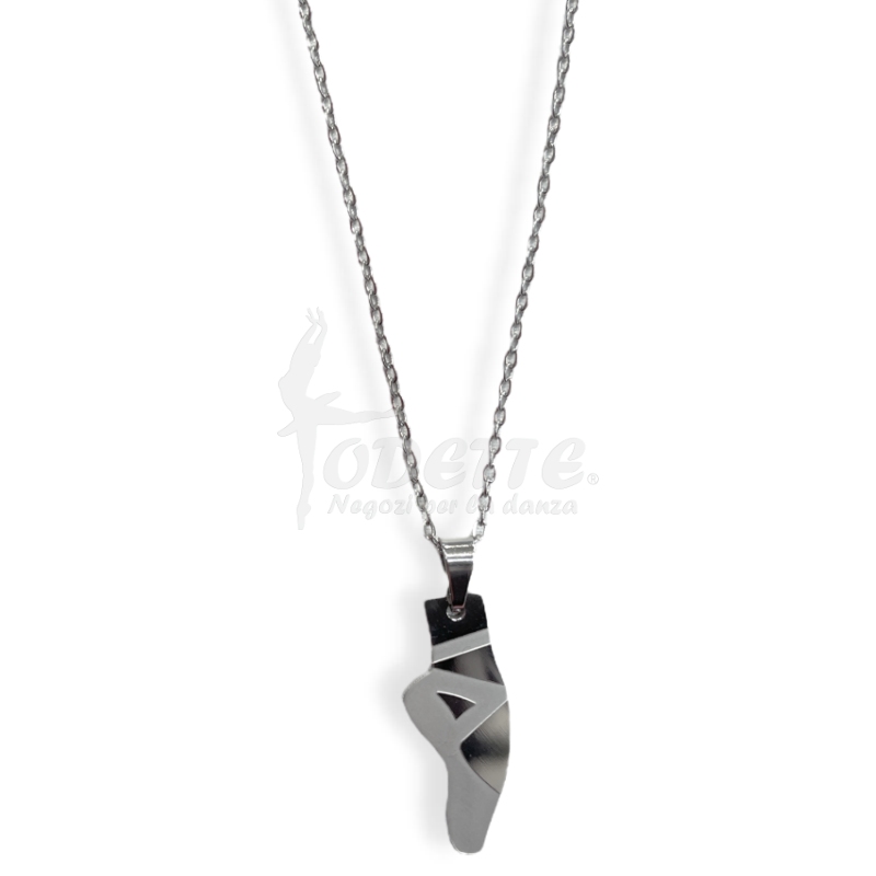 Necklace with Steel pointe shoe pendant