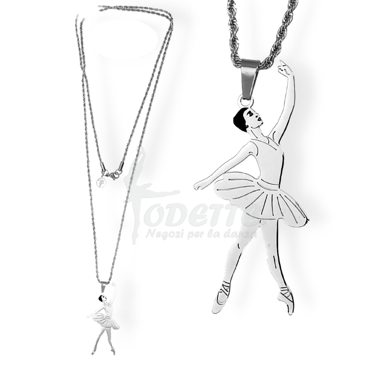 ballerina long pendant necklace