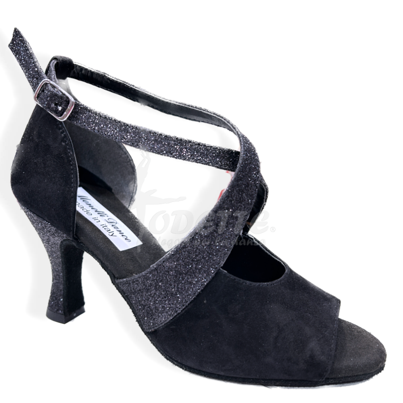 Monetti dance shoes suede and glitter