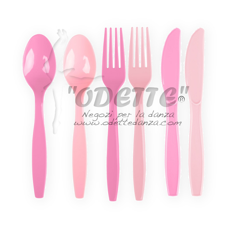 Tutu party pink cutlery