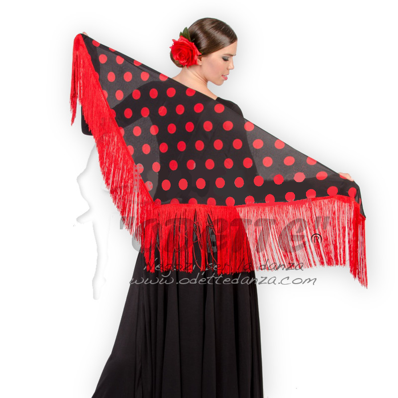 Flamenco polka dots shawl