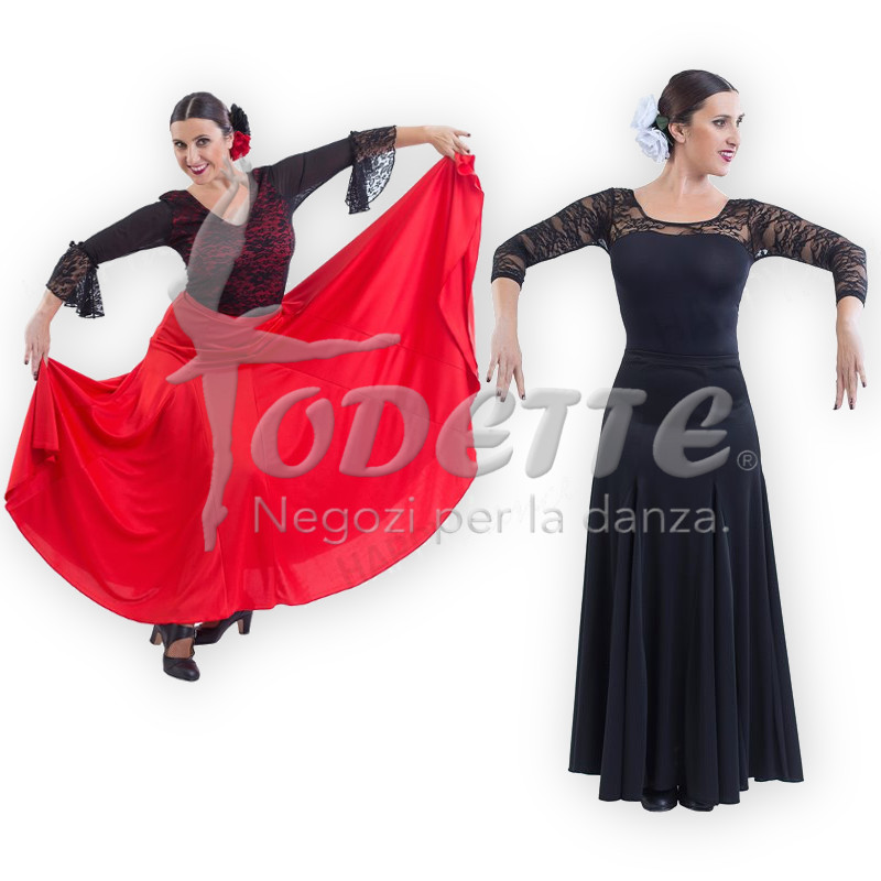 Rehearsal Skirt for Beginner Flamenco Dancer (Girls and Women) 	