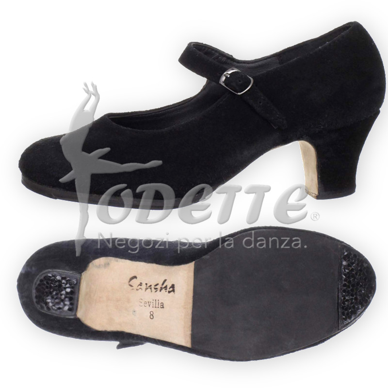 Scarpa da Flamenco Sansha Camoscio
